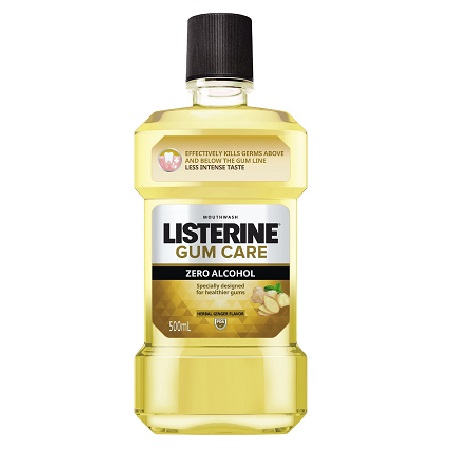 Listerine gum care zero alcohol